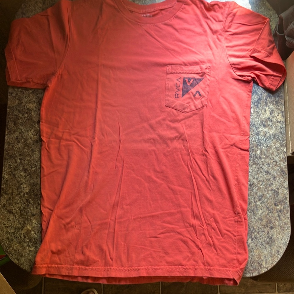 RVCA Men’s M Orange Graphic Standard Tee Shirt